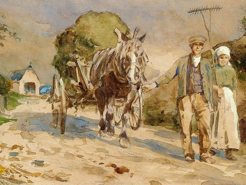 1855-Carl Rüdell - Ritorno dai campi